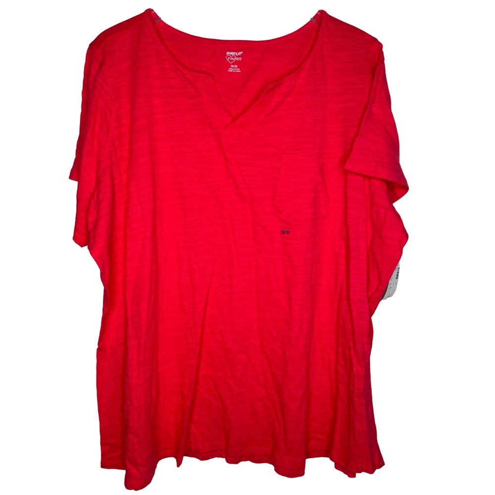 Red Avenue V-Neck Tee
